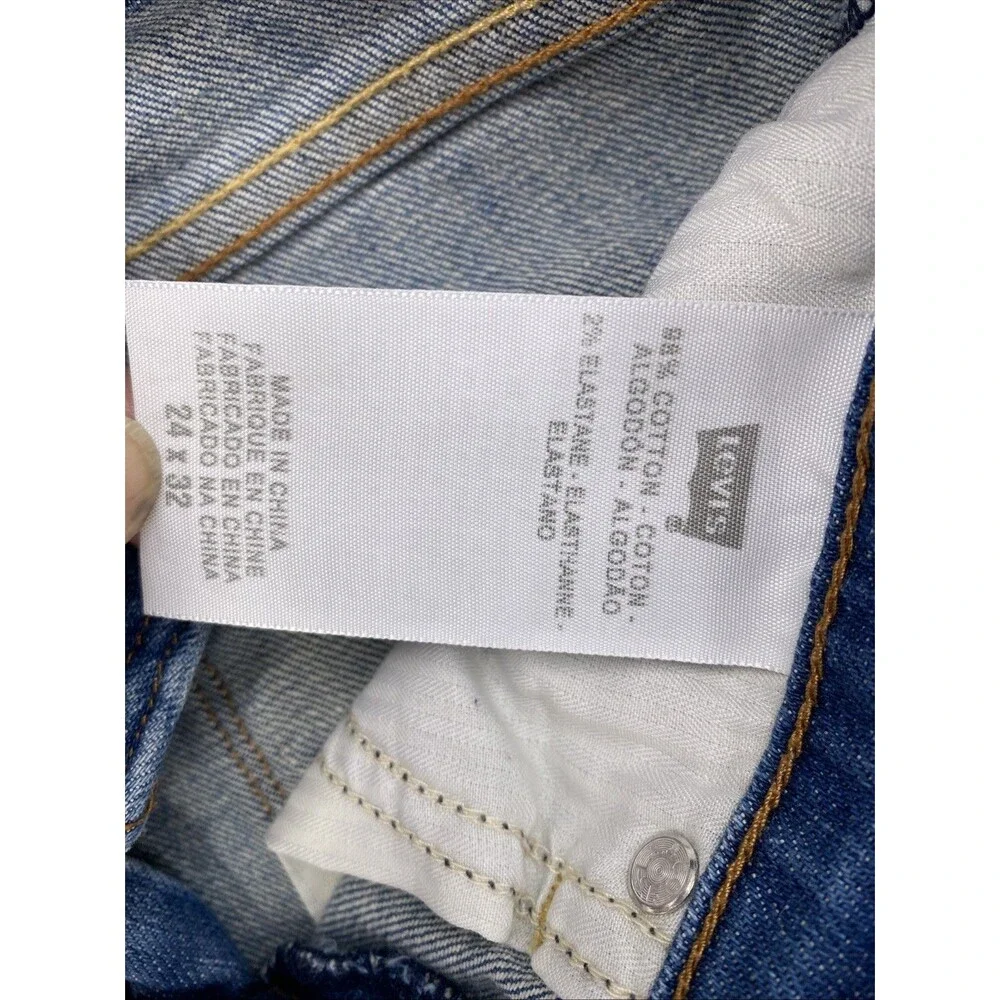 Levi's Demi Curve Flare Jeans Womens Blue Denim Low Rise Stretch 24x27 - Picture 9 of 14